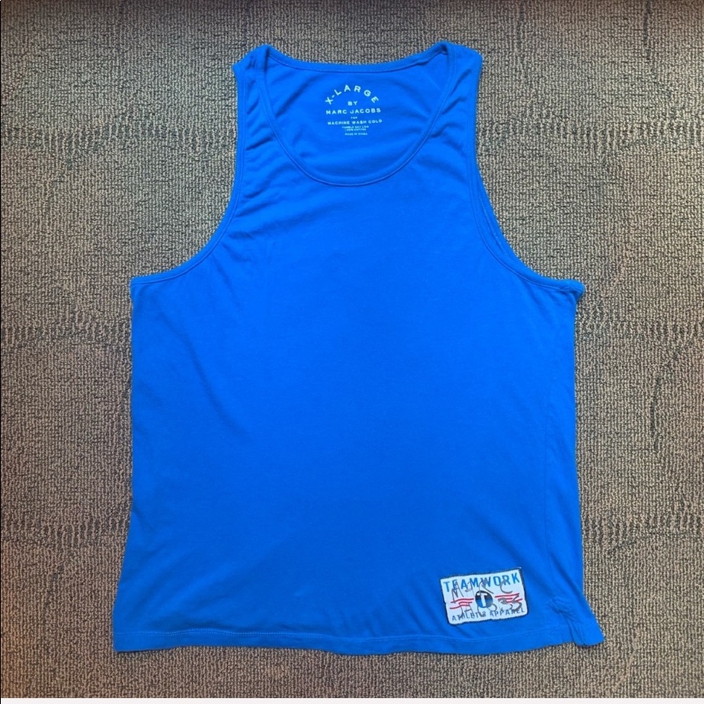 MARC JACOBS - Athletic cotton tank top Blue, XL